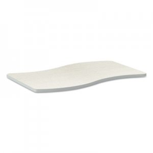HON HONSW3054ENB9K Build Ribbon Shape Table Top, 54w x 30d, Silver Mesh