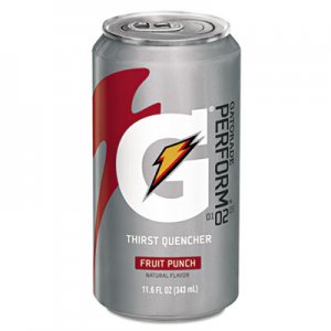 Gatorade GTD30903 Thirst Quencher Can, Fruit Punch, 11.6oz Can, 24/Carton