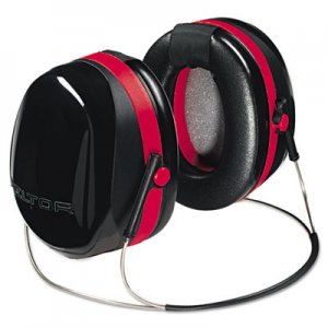 3M MMMH10B E  A  R Peltor OPTIME 105 Behind-The-Head Earmuffs, 29NRR, Red/Black