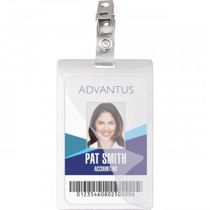 Advantus 97102 Strap Clip Self-laminating Badge Holders AVT97102