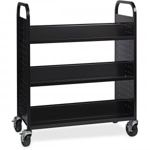 Lorell 99931 Double-sided Book Cart LLR99931