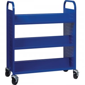 Lorell 99932 Double-sided Book Cart LLR99932