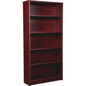 Lorell PBK3469MY Prominence Mahogany Laminate Bookcase LLRPBK3469MY