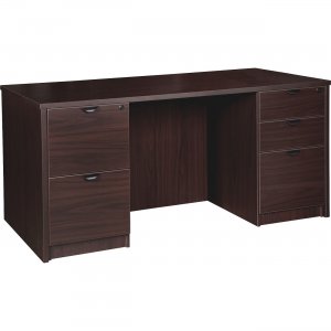 Lorell PD3060DPES Prominence Espresso Laminate Office Suite LLRPD3060DPES