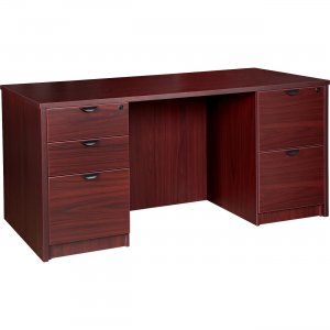 Lorell PD3066DPMY Prominence Mahogany Laminate Office Suite LLRPD3066DPMY