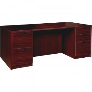 Lorell PD3672DPMY Prominence Mahogany Laminate Office Suite LLRPD3672DPMY