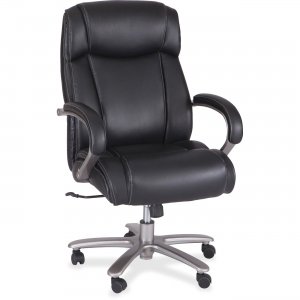 Safco 3502BL Big & Tall Leather High-Back Task Chair SAF3502BL