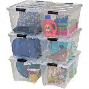 Iris 100245 Stackable Clear Storage Boxes IRS100245