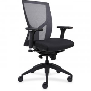 Lorell 83109 High-Back Mesh Chairs w/Fabric Seat LLR83109