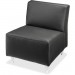 Lorell 86917 Fuze Modular Series Black Leather Guest Seating LLR86917