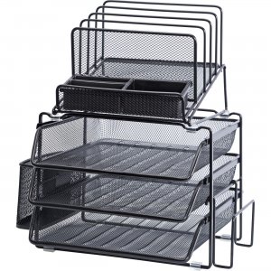 Lorell 95251 Divided 4-tier Desktop Organizer LLR95251