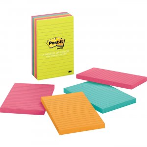 Post-it 6605AN Notes 4"x6" Pads in Capetown Colors MMM6605AN