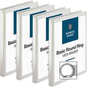 Business Source 09951BD Round-ring View Binder BSN09951BD