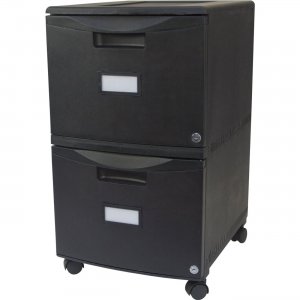 Storex 61312U01C 2-Drawer Locking Mobile Filing Cabinet STX61312U01C