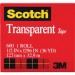 Scotch 600121296PK Glossy Transparent Tape MMM600121296PK