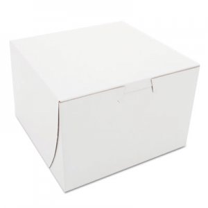 SCT SCH0909 Non-Window Bakery Boxes, Paperboard, 6 x 6 x 4, White, 250/Bundle