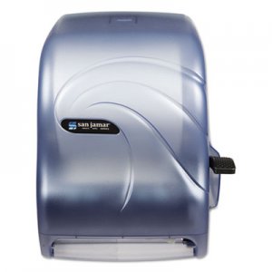 San Jamar SJMT1190TBL Lever Roll Towel Dispenser, Oceans, 12.94 x 9.25 x 16.5, Arctic Blue