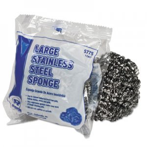 Royal RPPS7756 Large Stainless Steel Sponge, Polybagged, 1.75 oz, 12/PK, 6 PK/CT