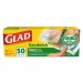 Glad CLO57263 Sandwich Zipper Bags, 6.63" x 8", Clear, 600/Carton