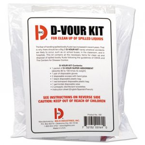 Big D BGD169 D'vour Clean-up Kit, Powder, All Inclusive Kit, 6/Carton