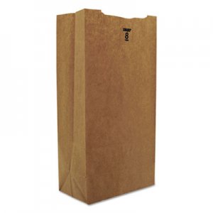 Genpak BAGGK8 Grocery Paper Bags, 6.13" x 12.44", Kraft, 2,000/Carton