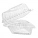 Dart DCCC54HT1 Showtime Clear Hinged Containers, Pie Wedge, 6 2/3 oz, Plastic, 125/PK, 2 PK/CT