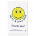 Barnes Paper Company BPCT16SMILEY Smiley Face Shopping Bags, 12.5 microns, 11.5" x 21", White, 900/Carton