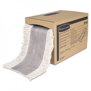Rubbermaid Commercial RCPM150 Cut To Length Dust Mops, Cotton, White, Cut-End, 5 x 40 Ft, 1 Box