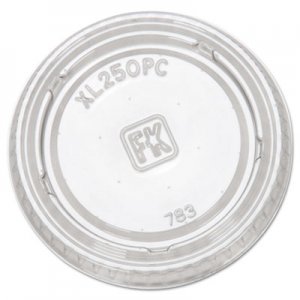 Fabri-Kal FABXL250PC Portion Cup Lids, Fits 1.5-2.5oz Cups, Clear