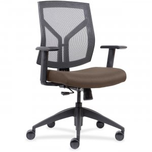 Lorell 83111A200 Mid-Back Chairs wth Mesh Back & Fabric Seat LLR83111A200