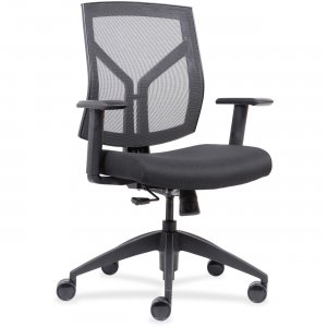 Lorell 83111A205 Mid-Back Chairs wth Mesh Back & Fabric Seat LLR83111A205