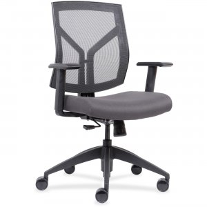 Lorell 83111A206 Mid-Back Chairs wth Mesh Back & Fabric Seat LLR83111A206