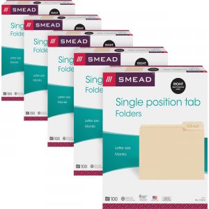 Smead 10333CT 1/3 Cut Tab Manila File Folders SMD10333CT