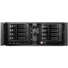 iStarUSA D406-DE8BK 4U Compact Stylish Rackmount 8x3.5" Trayless Hotswap Chassis