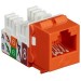 Black Box FMT636-R3-25PAK Cat6 Unshielded Keystone Jack Orange 25-Pack