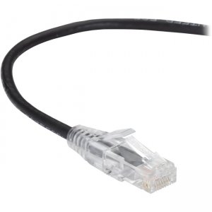 Black Box C6APC28-BK-12 CAT6A UTP Slim-Net Patch Cable, 28AWG, 500-MHz, PVC