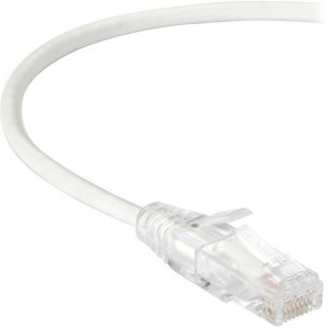 Black Box C6APC28-WH-15 CAT6A UTP Slim-Net Patch Cable, 28AWG, 500-MHz, PVC