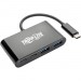 Tripp Lite U460-004-2A2CB USB 3.1 Gen 1 USB-C Portable Hub, Black