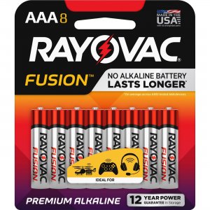 Rayovac 8248TFUSKCT Fusion Alkaline AAA Batteries RAY8248TFUSKCT