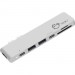 SIIG JU-TB0412-S1 Thunderbolt 3 USB-C Hub HDMI with Card Reader & PD Adapter - Silver