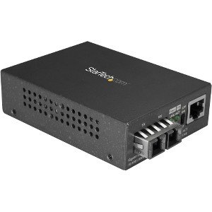 StarTech.com MCMGBSCSM10 Gigabit Ethernet to SC Fiber Media Converter - 1000Base-LX - Single-mode - 10 km