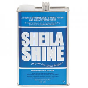 Sheila Shine SSISSCA128 Stainless Steel Cleaner & Polish, 1 gal Can, 4/Carton