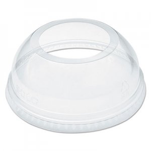 Dart DCCDLW626 Open-Top Dome Lid for 16-24 oz Plastic Cups, Clear, 1.9"Dia Hole, 1000/Carton