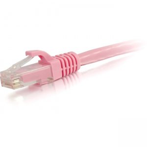 C2G 00960 6in Cat6 Snagless Unshielded (UTP) Network Patch Cable - Pink