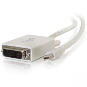 C2G 54337 3ft Mini DisplayPort to DVI Cable - Single Link DVI-D Adapter - White
