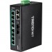 TRENDnet TI-PG102 10-Port Industrial Gigabit PoE+ DIN-Rail Switch