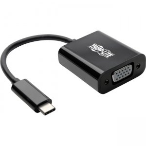 Tripp Lite U444-06N-VB-AM USB-C to VGA Adapter, Thunderbolt 3 - M/F, USB 3.1, 1080p, Black
