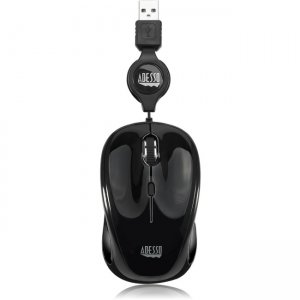 Adesso IMOUSE S8B iMouse - USB Illuminated Retractable Mini Mouse