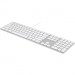 Matias FK318S Wired Aluminum Keyboard with Numeric Keypad for Mac, Silver