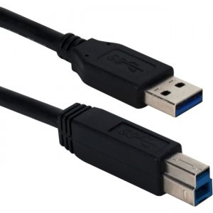 QVS CC2219C-06BK 6ft USB 3.0/3.1 Compliant 5Gbps Type A Male To B Male Black Cable